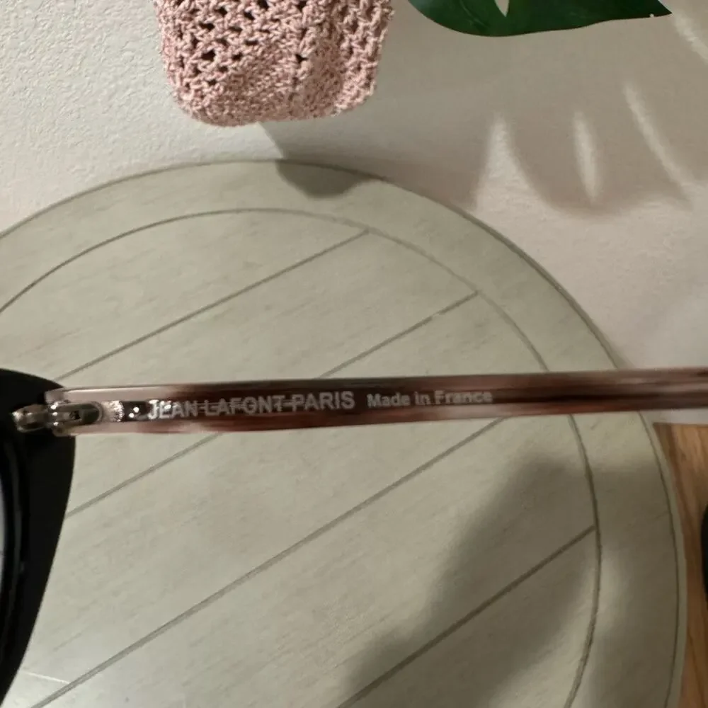 Jean Lafont Paris Cat Eye Sunglasses, Classic‎ Black Frame, Luxury Eyewear